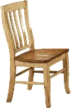 Light Brown Two Tone Slat Back Dining Room Chair - Quails Run Collection