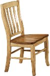 Light Brown Two Tone Slat Back Dining Room Chair - Quails Run Collection