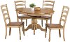 Almond and Wheat 5 Piece Dining Set with Ladder Back Chairs - Quails Run