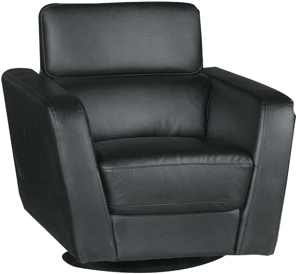 Tahoe 35 Inch Black Upholstered Swivel Chair-1