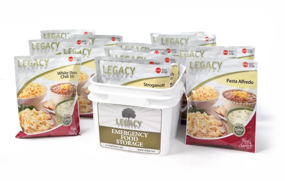 EE0032/BUCKET#4 Legacy Premium 32 Serving Family 72 Hour Food Kit-1