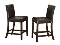 Dark Brown 24 Inch Contemporary Counter Stool
