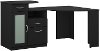Black Corner Home Office Computer Desk - Vantage