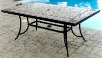 Agio 40 Inch x 72 Inch Outdoor Patio Porcelain Table - Willowbrook
