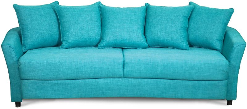 turquoise leather sofa bed