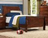 Brown Cherry Traditional Twin Sleigh Bed - Mayville