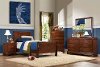 Traditional Brown Cherry 4 Piece Twin Bedroom Set - Mayville