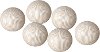 4 Inch White Textured Ball