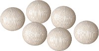 4 Inch White Textured Ball