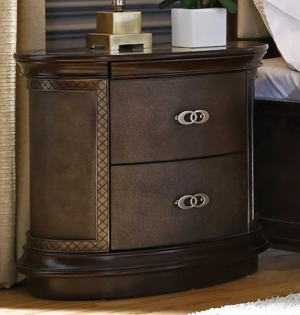 Obsessions Brown Nightstand-1