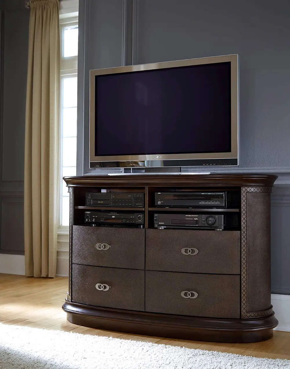 Obsessions Brown TV Chest of Drawers-1