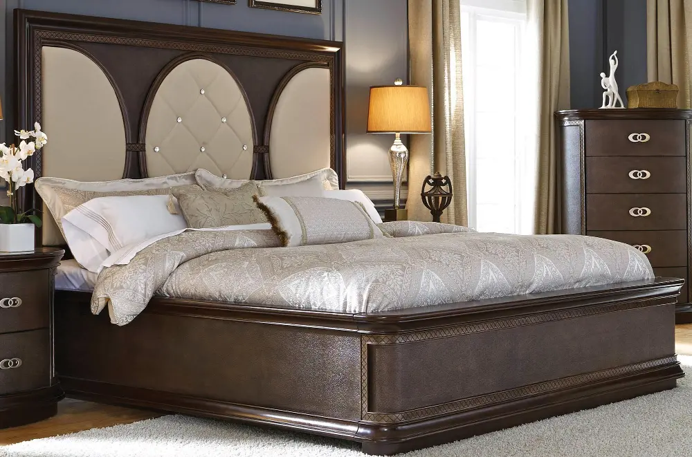 Obsessions Brown Queen Bed-1