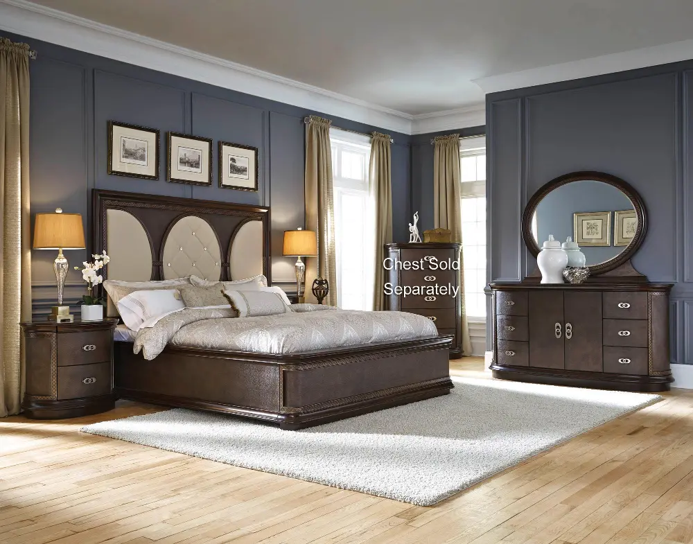 Obsessions Brown 4 Piece Queen Bedroom Set-1