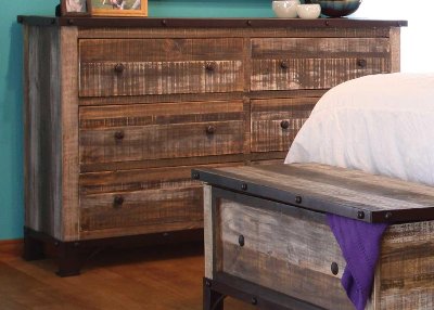 Rustic Contemporary Dresser - Antique