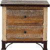 Rustic Contemporary Nightstand - Antique