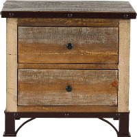 Rustic Contemporary Nightstand - Antique