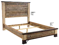 Antique Pine Queen Bed