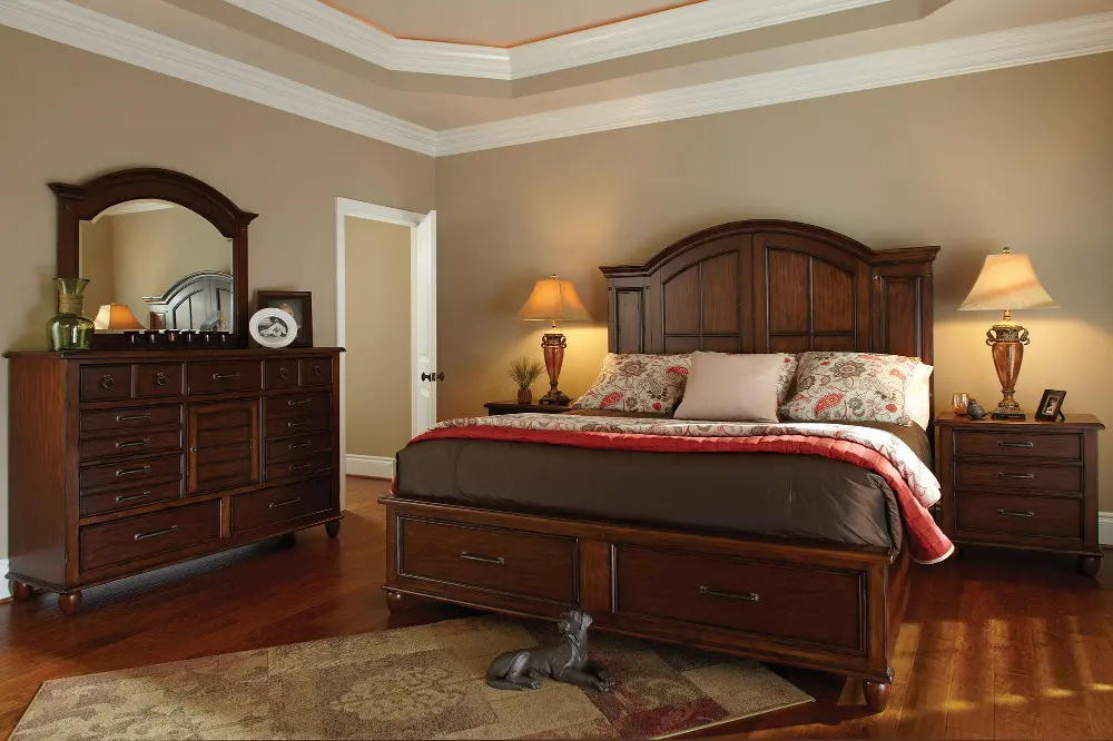Carolina Preserves 4 Piece Cal-King Bedroom Set-1