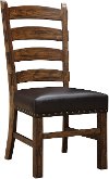 Brown Upholstered Ladder Back Dining Room Chair - Chambers Creek