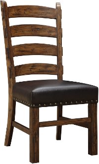 Brown Upholstered Ladder Back Dining Room Chair - Chambers Creek