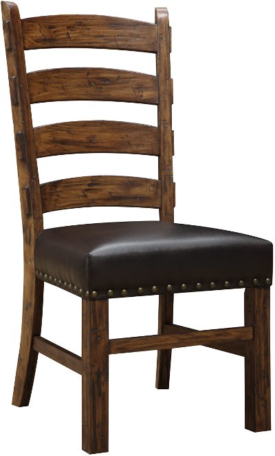 Brown Upholstered Ladder Back Dining Room Chair - Chambers Creek