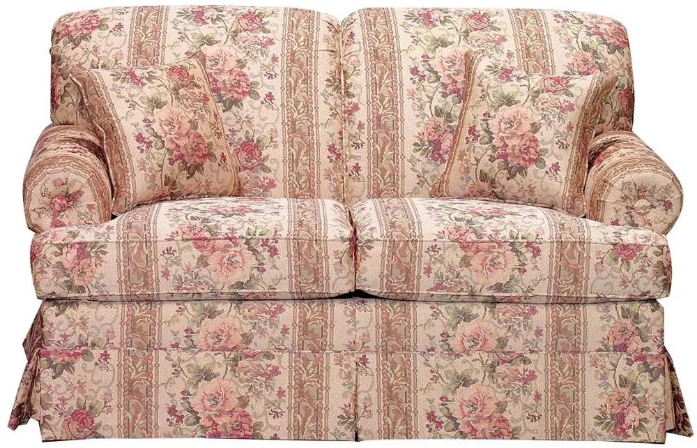 Henshaw 63 Inch Floral Upholstered Loveseat-1