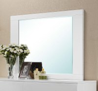 Modern White Mirror - Avery