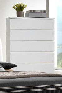 White Modern Chest of Drawers - Avery