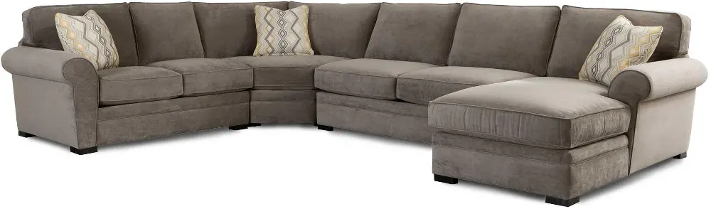 4PC401VINTAGEOPT1 Gray Casual Contemporary 4 Piece Sectional - Orion-1