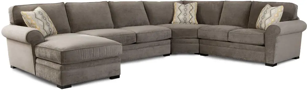 4PC/401/VINTAGE/OPT2 Casual Contemporary Gray 4 Piece Sectional Sofa - Orion-1