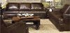 Classic Contemporary Brown Leather Sofa - Antique-2
