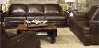 Classic Contemporary Brown Leather Sofa - Antique-2