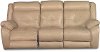 Pebble Tan Leather-Match Manual Reclining Sofa - Nuveau