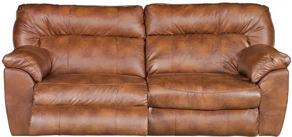 1 Nolan 90 Inch Chestnut Performance Fabric Power Reclining Sofa-1