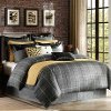 Savile Gray Striped Queen Bedding Collection