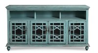 72 Inch Rustic Blue TV Stand