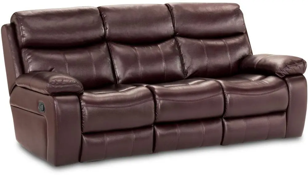 Florence 87 Inch Wine Upholstered Reclining Sofa-1