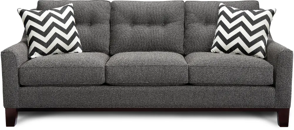 87 Inch Gray Upholstered Sofa-1