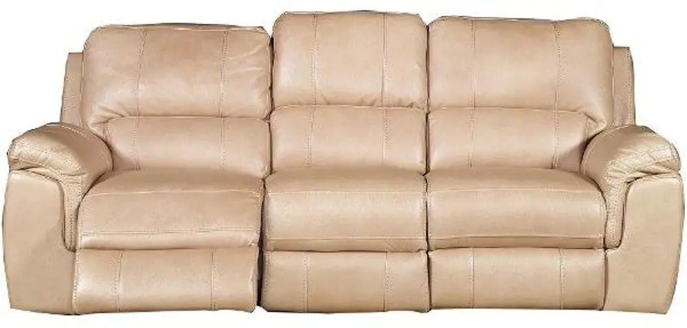 90 Inch Taupe Upholstered Power Reclining Sofa-1
