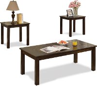 Ceramic Top 3 Piece Coffee Table Set-3
