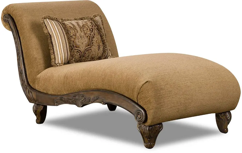 Stardust 35 Inch Bronze Upholstered Chaise-1