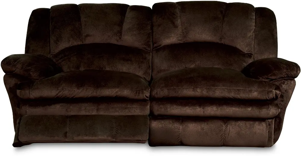 85 Inch Chocolate Upholstered Reclining Sofa-1