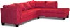 Scarlet Red Casual Contemporary 2-Piece Sectional - Marquis