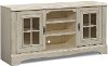 67 Inch Antique White TV Stand - Highland Manor