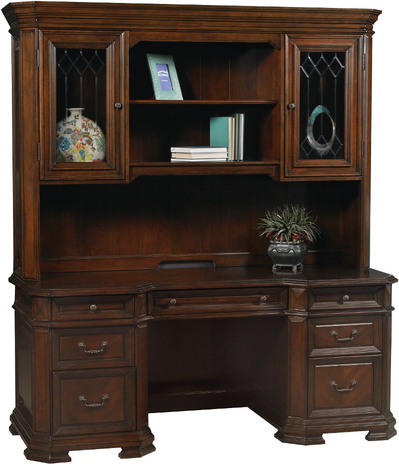 Classic Brown Office Desk And Hutch Westchester Rc Willey Classic Brown Office Desk And Hutch Westchester