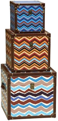 Medium Multi Color Chevron Trunk