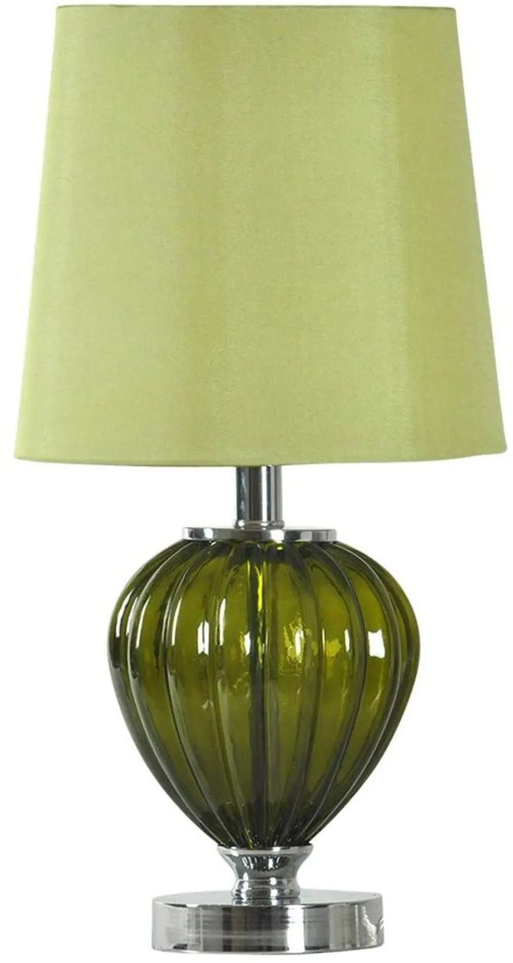 19 Inch Green Glass Table Lamp-1