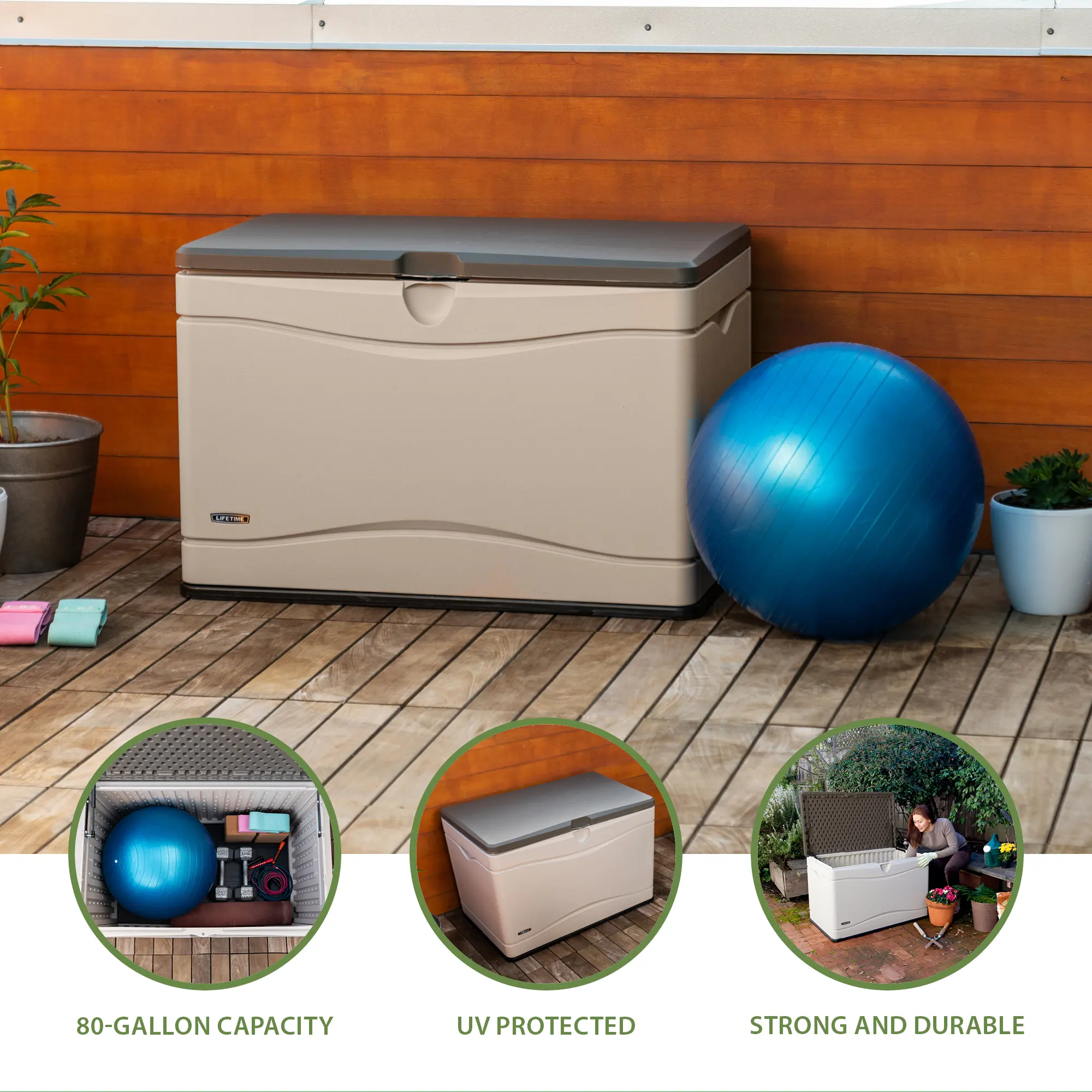 60103 Lifetime Products 80 Gallon Outdoor Storage Box-7