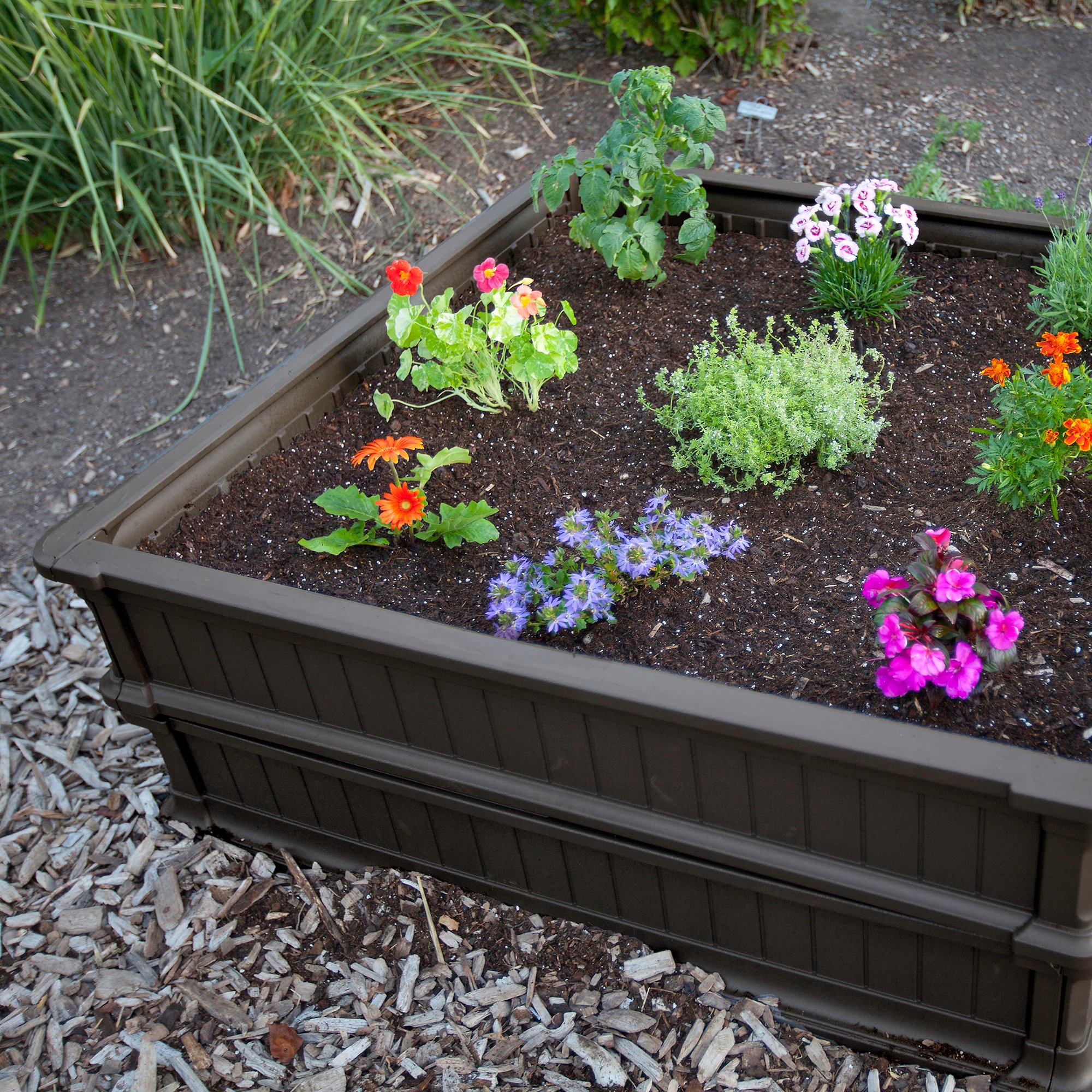 60053 Lifetime Products 4' x 4' Raised Garden 2 Pack-3