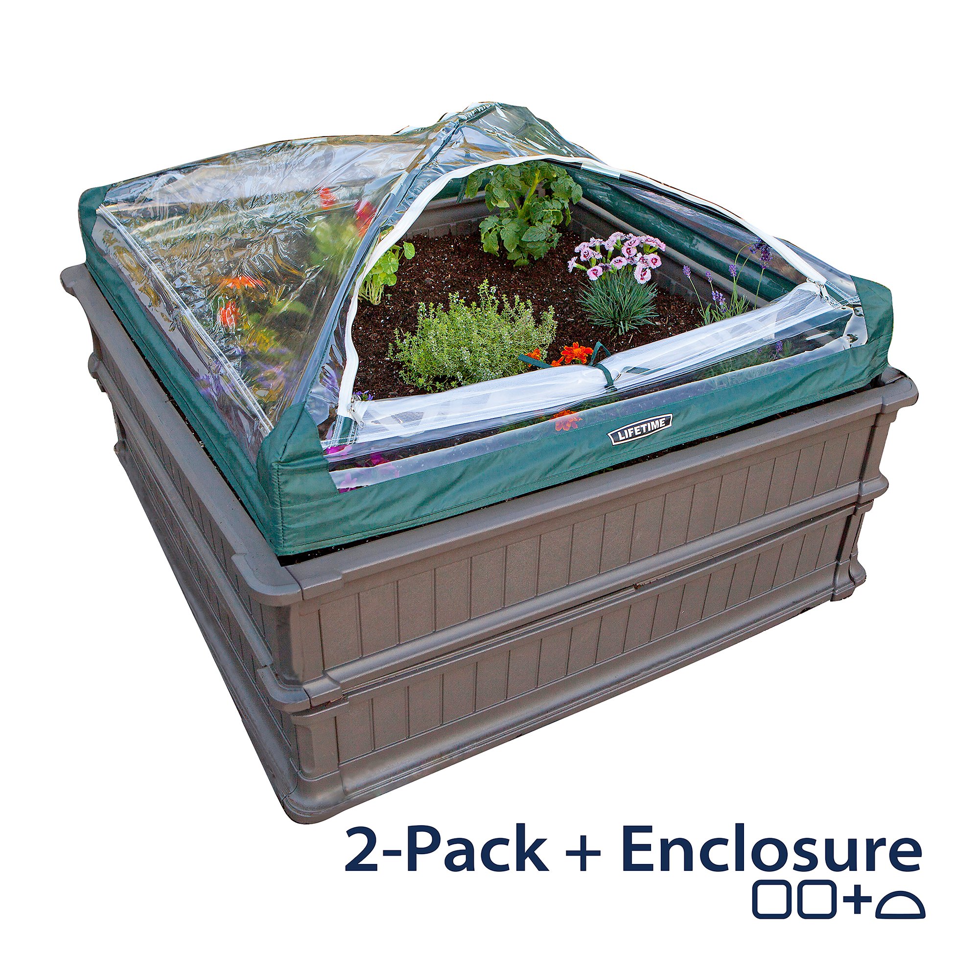 60053 Lifetime Products 4' x 4' Raised Garden 2 Pack-5